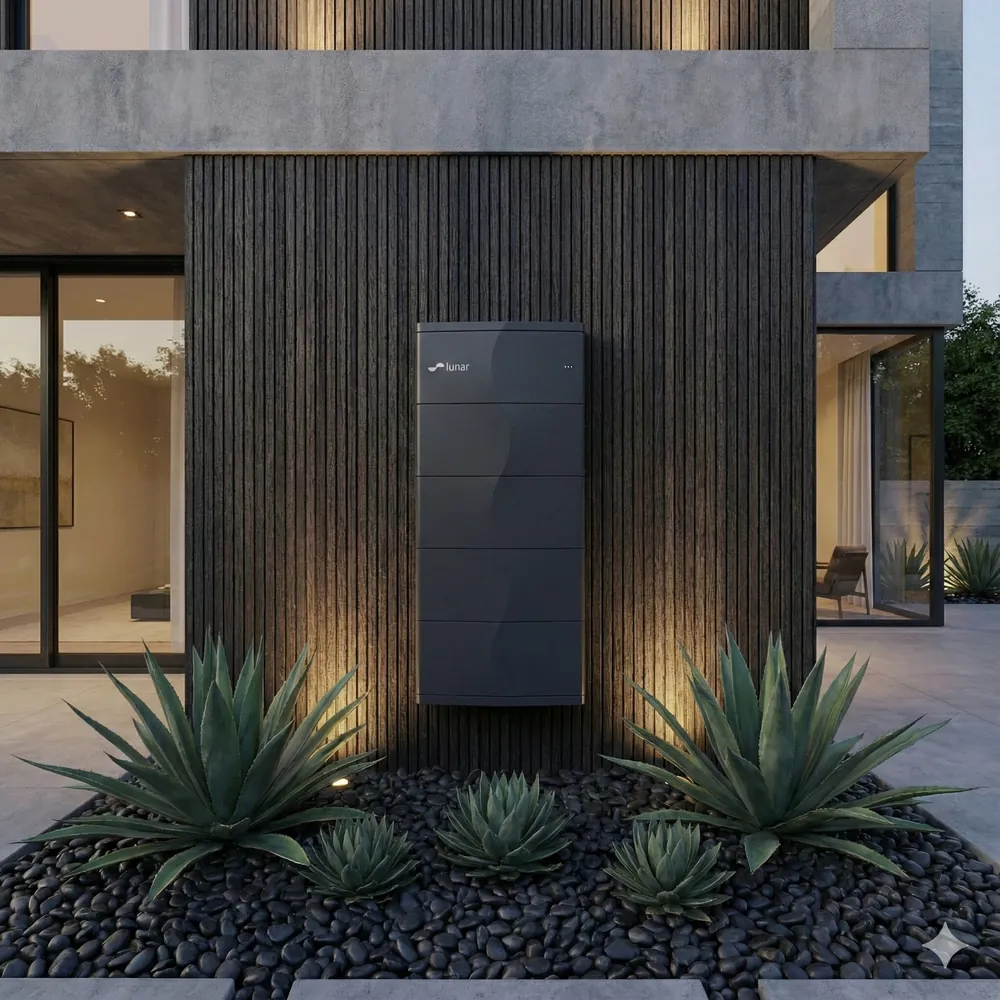 Lunar System home battery installed on a Southern California home