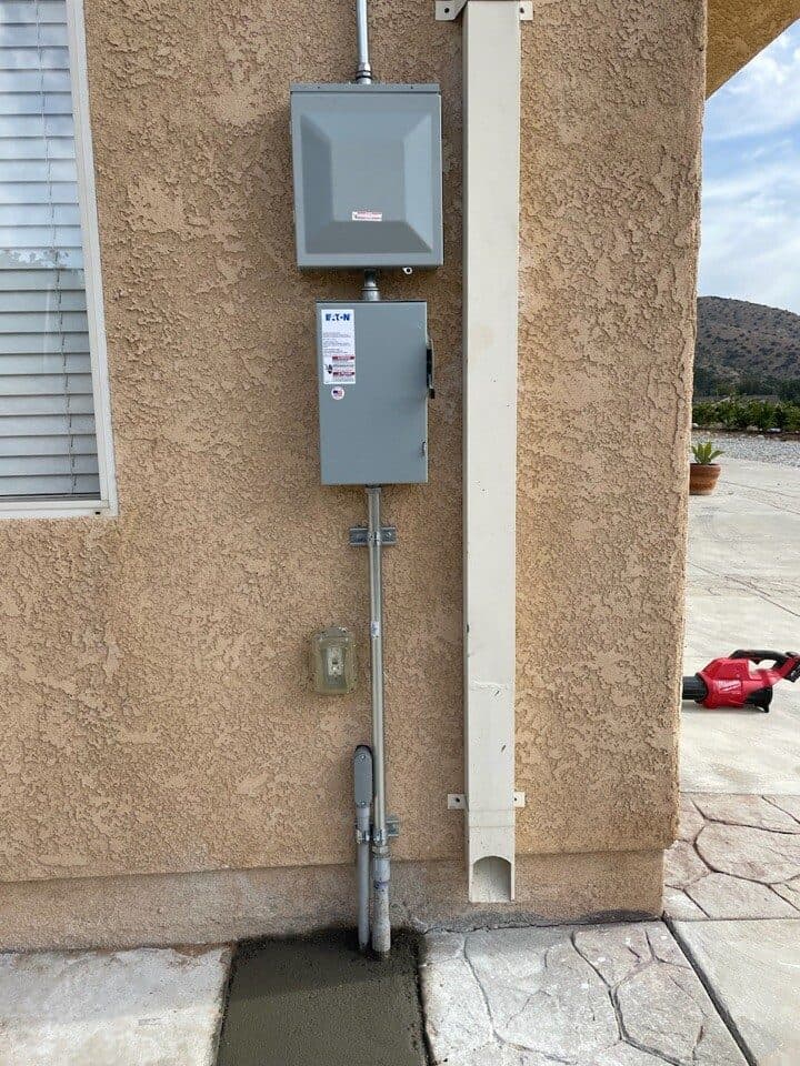 Utility disconnect and labeled electrical conduit for a solar system in Acton, CA