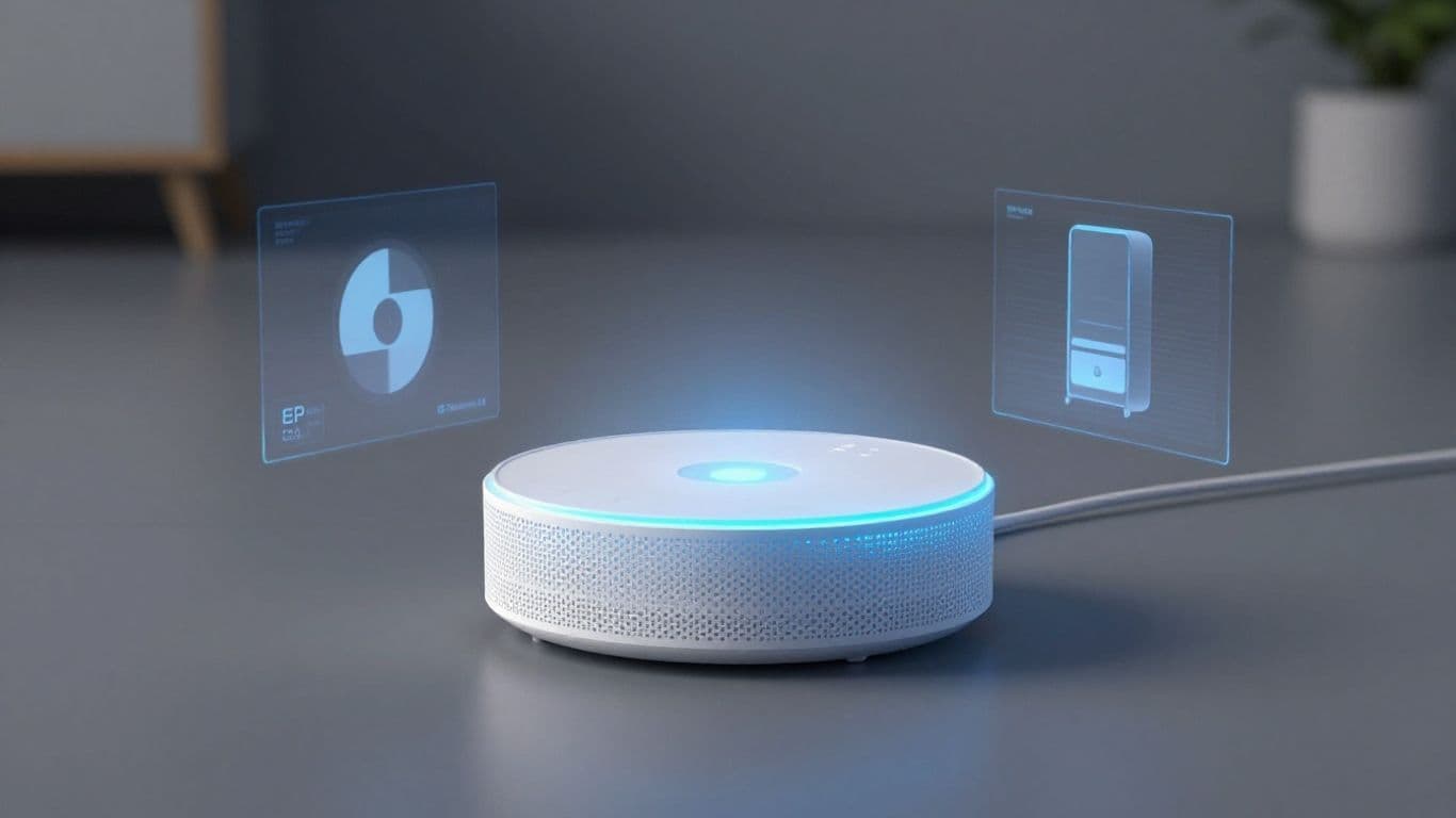 EP Cube 2.0 smart home hub with dual cores and connected devices.